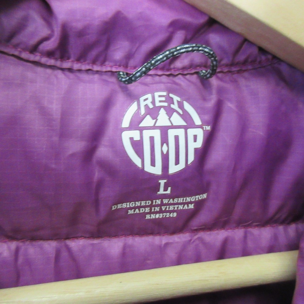REI Co Op Womens Purple 650 Down Filled Insulated Puffer Vest Size L Hiking - Picture 5 of 10
